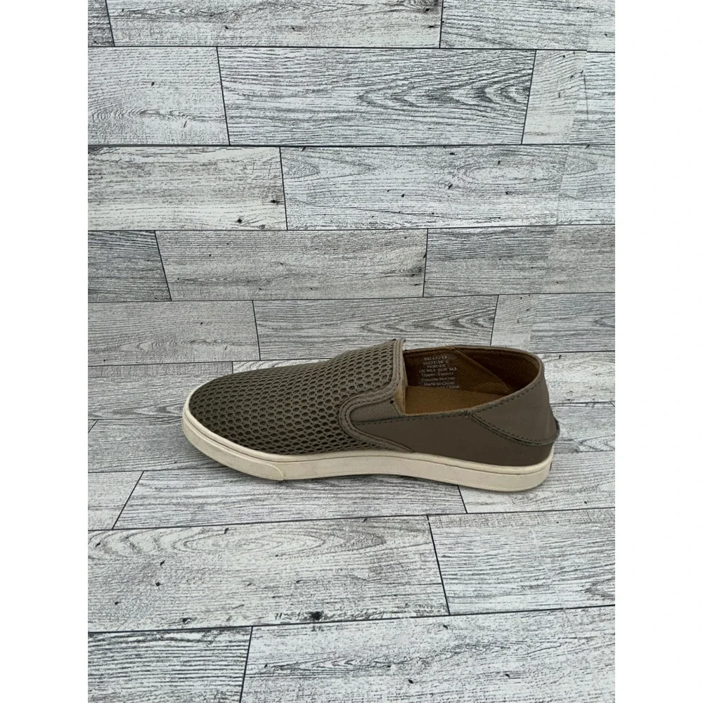 Olukai Pehuea Mesh Slip On Sneakers Olive Green Womens Size 6.5‎
